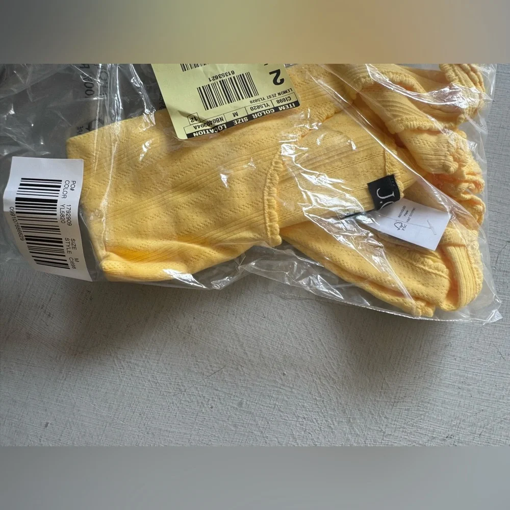 NWT JCREW 100% Cotton Pointelle tank top in Lemon Zest